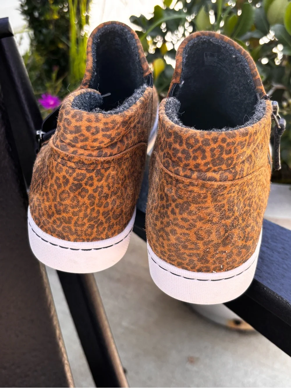 Clarks Leopard Print Ankle Booties in Brown and Black
